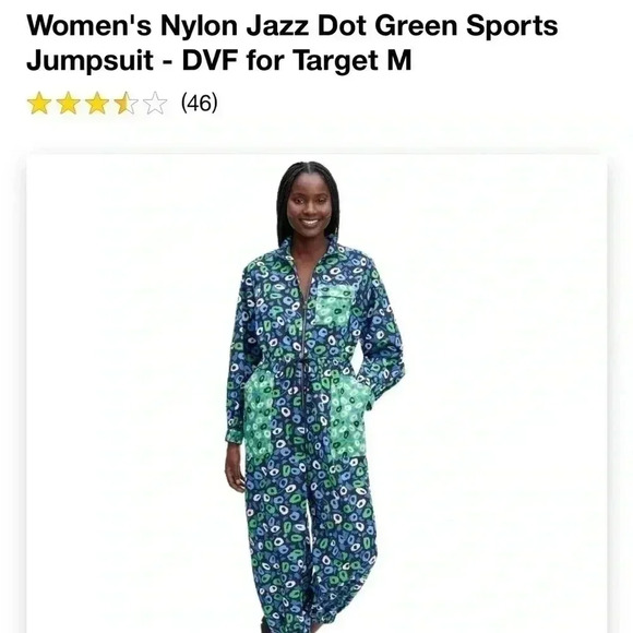 NWOT Women's Nylon Jazz Dot Green Sports
Jumpsuit - DVF for Target XS - Picture 9 of 9